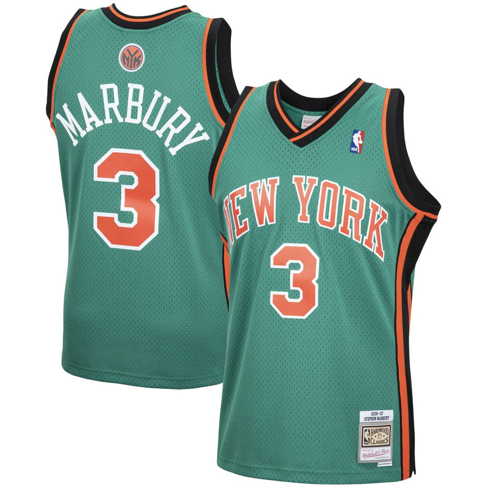 Mitchell & Ness Stephon Marbury New York Knicks 2006/07 Hardwood Classics Swingman Jersey Green
