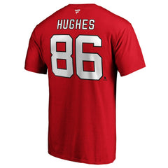 Jack Hughes New Jersey Devils Fanatics Big & Tall Name & Number T-Shirt - Red | Fanatics sale