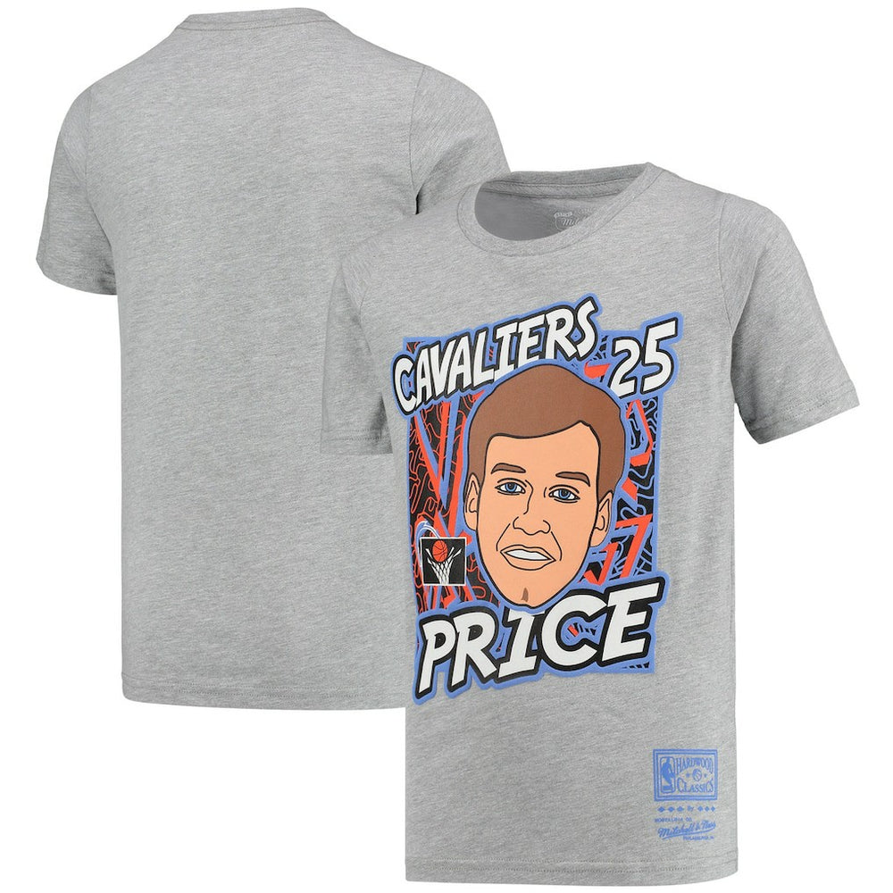 Mitchell & Ness Mark Price Cleveland Cavaliers Youth Hardwood Classics King of the Court Player T-Shirt Gray