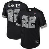 Emmitt Smith Dallas Cowboys Retired Player Name & Number Mesh Top - Black - Mitchell & Ness