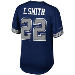 Emmitt Smith Dallas Cowboys Retired Player Name & Number Mesh Top - Navy - Mitchell & Ness