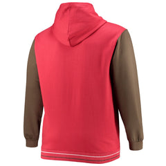 Tampa Bay Buccaneers Big & Tall Block Party Pullover Hoodie - Red/Pewter - Fanatics