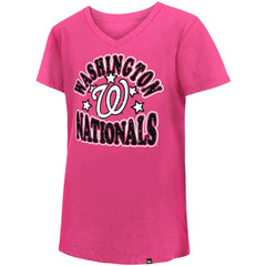 Washington Nationals New Era Girl's Youth Jersey Stars V-Neck T-Shirt Online