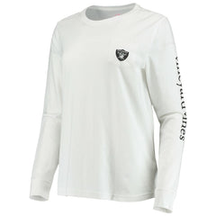 Las Vegas Raiders Vineyard Vines Women's Helmet Long Sleeve T-Shirt - White - NFL