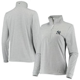 New York Yankees Vineyard Vines Women's Stripe Sankaty Half-Zip Pullover Top Discount