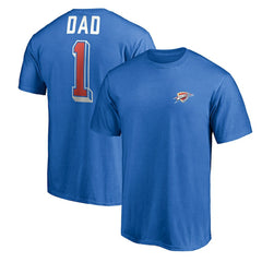 Oklahoma City Thunder Number One Dad T-Shirt Blue