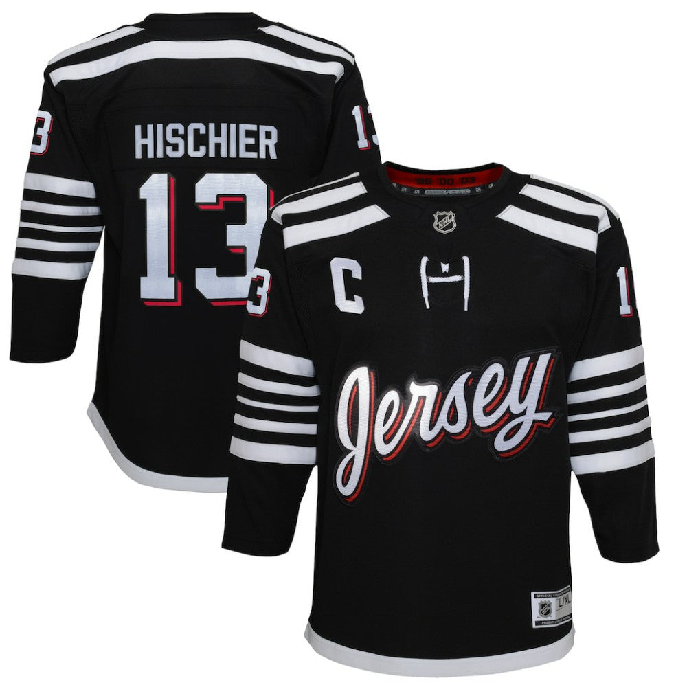 Nico Hischier New Jersey Devils Youth 2021/22 Alternate Premier Player Jersey - Black | NHL discount