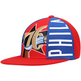 Mitchell & Ness Philadelphia 76ers Hardwood Classics Big Face Callout Snapback Hat Red