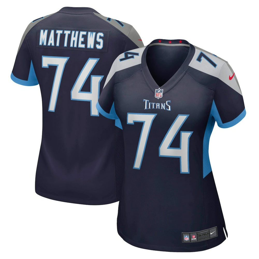 Bruce Matthews Tennessee Titans Women's Retired Player Jersey - Navy - Nike