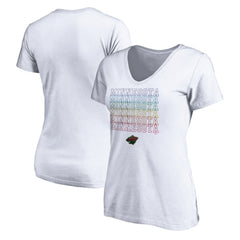 Minnesota Wild Women's City Pride V-Neck T-Shirt - White | NHL near me