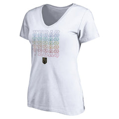 Vegas Golden Knights Women's City Pride V-Neck T-Shirt - White | NHL discount