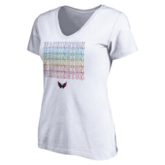Washington Capitals Women's City Pride V-Neck T-Shirt - White | NHL Lifestyle