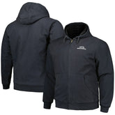 Seattle Seahawks Dunbrooke Big & Tall Dakota Canvas Hoodie Full-Zip Jacket - Charcoal - NFL