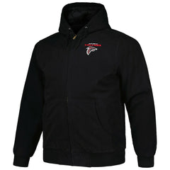 Atlanta Falcons Dunbrooke Big & Tall Dakota Canvas Hoodie Full-Zip Jacket - Black - NFL