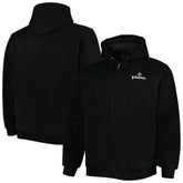 Minnesota Vikings Dunbrooke Big & Tall Dakota Canvas Hoodie Full-Zip Jacket - Black - NFL