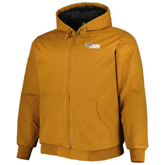 Detroit Lions Dunbrooke Big & Tall Dakota Canvas Hoodie Full-Zip Jacket - Tan - NFL