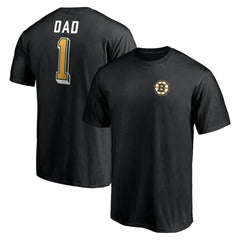 Boston Bruins Number One Dad Logo T-Shirt - Black | NHL sale