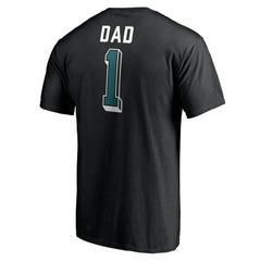 San Jose Sharks Number One Dad Logo T-Shirt - Black | NHL Clearance