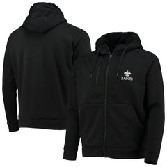 New Orleans Saints Dunbrooke Shag Tri-Blend Full-Zip Raglan Hoodie - Black - NFL