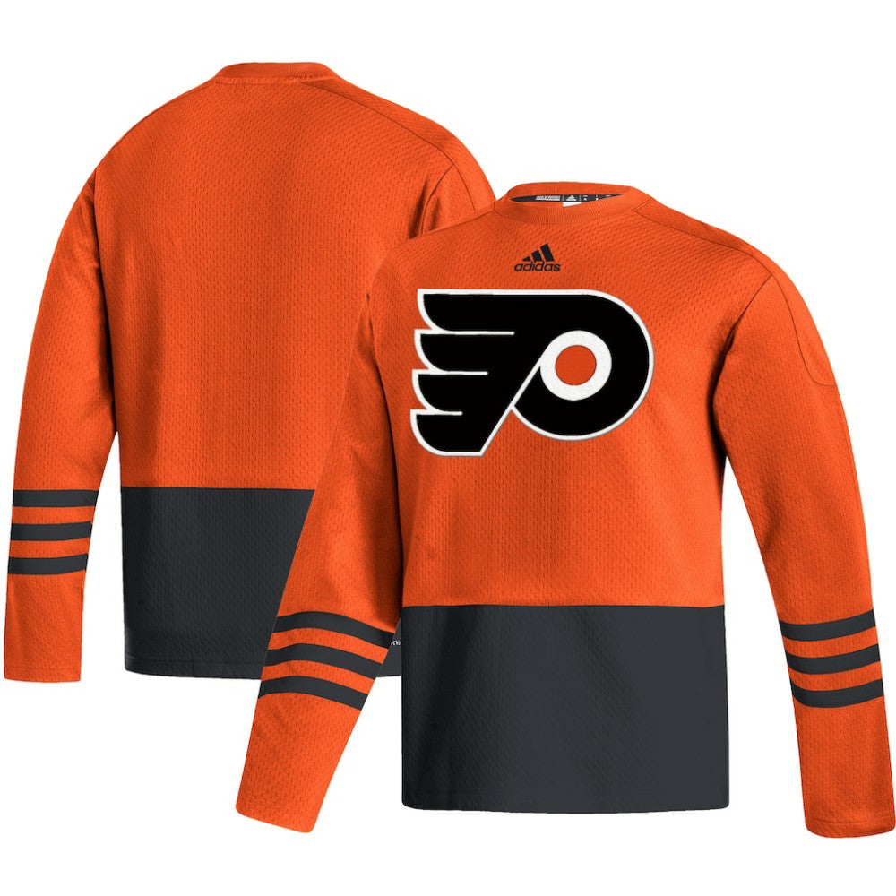 Philadelphia Flyers adidas Logo AEROREADY Pullover Sweater - Orange | Adidas Clearance