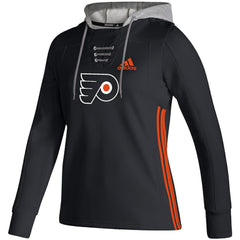 Philadelphia Flyers adidas Women's Skate Lace AEROREADY Pullover Hoodie - Black | Adidas near me