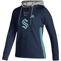 Seattle Kraken adidas Women's Skate Lace AEROREADY Pullover Hoodie - Deep Sea Blue | Adidas on sale