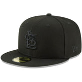 St. Louis Cardinals New Era Black on Black 59FIFTY Fitted Hat Outlet