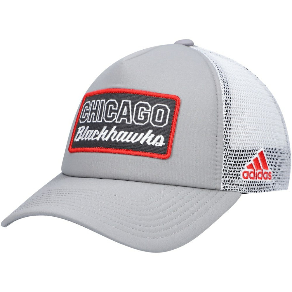 Chicago Blackhawks adidas Locker Room Foam Trucker Snapback Hat - Gray/White | Adidas sale
