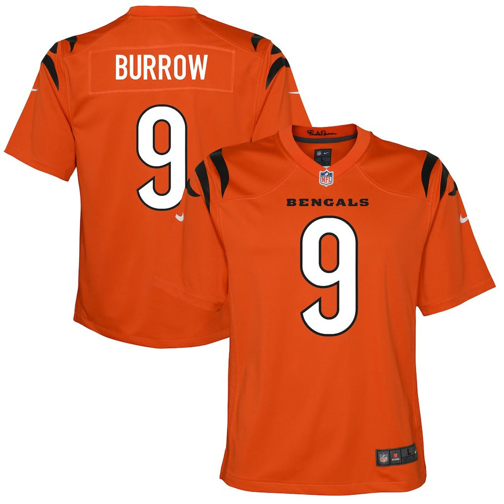 Joe Burrow Cincinnati Bengals Youth Game Jersey - Orange - Nike