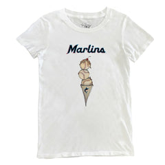 Miami Marlins Tiny Turnip Women's Triple Scoop T-Shirt Outlet