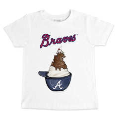 Atlanta Braves Tiny Turnip Youth Sundae Helmet T-Shirt for sale