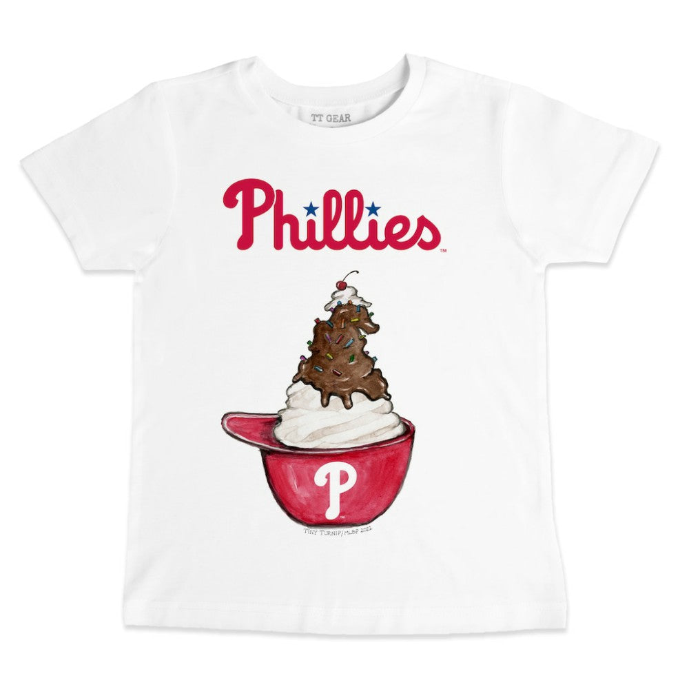 Philadelphia Phillies Tiny Turnip Youth Sundae Helmet T-Shirt Discount