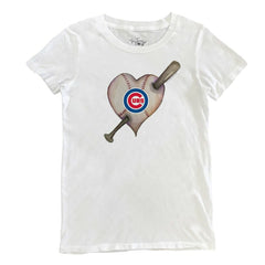 Chicago Cubs Tiny Turnip Women's Heart Bat T-Shirt Discount