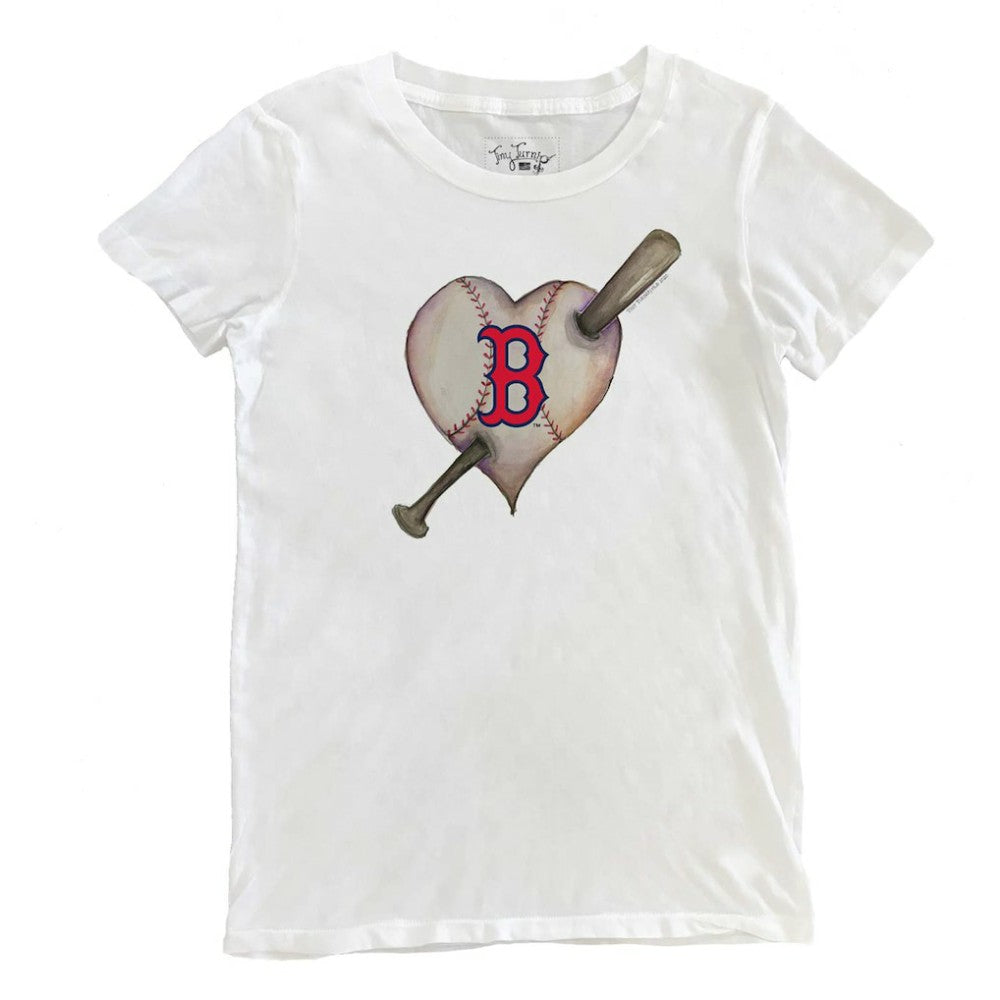 Boston Red Sox Tiny Turnip Women's Heart Bat T-Shirt for sale