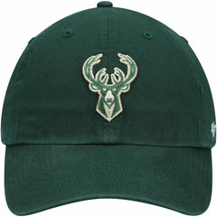 47 brand Milwaukee Bucks '47 Core Logo Clean Up Adjustable Hat Hunter Green