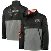 Philadelphia Flyers Tommy Hilfiger Anorak Quarter-Zip Hoodie Jacket - Black/Gray | NHL sale