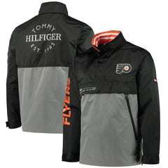 Philadelphia Flyers Tommy Hilfiger Anorak Quarter-Zip Hoodie Jacket - Black/Gray | NHL sale
