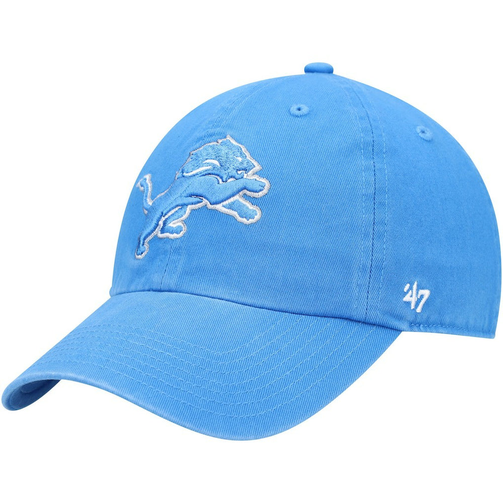 Detroit Lions '47 Youth Logo Clean Up Adjustable Hat - Blue - 47 brand