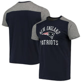 New England Patriots Majestic Threads Field Goal Slub T-Shirt - Navy/Gray - NFL