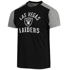 Las Vegas Raiders Majestic Threads Field Goal Slub T-Shirt - Black/Gray - NFL