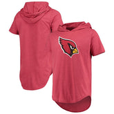 Arizona Cardinals Majestic Threads Primary Logo Tri-Blend Hoodie T-Shirt - Cardinal - NFL