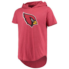 Arizona Cardinals Majestic Threads Primary Logo Tri-Blend Hoodie T-Shirt - Cardinal - NFL