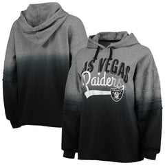 Las Vegas Raiders Touch Women's Superstar Dip-Dye Pullover Hoodie - Heathered Gray/Black - NFL