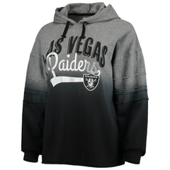 Las Vegas Raiders Touch Women's Superstar Dip-Dye Pullover Hoodie - Heathered Gray/Black - NFL