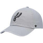 47 brand San Antonio Spurs '47 Core Logo Clean Up Adjustable Hat Gray