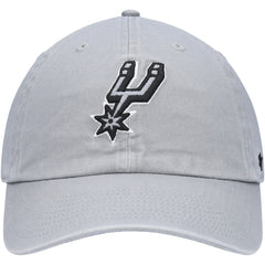 47 brand San Antonio Spurs '47 Core Logo Clean Up Adjustable Hat Gray