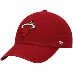 47 brand Miami Heat '47 Core Logo Clean Up Adjustable Hat Red
