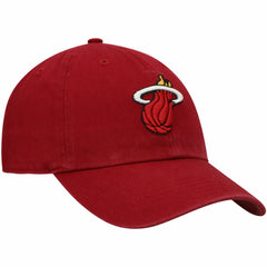 47 brand Miami Heat '47 Core Logo Clean Up Adjustable Hat Red
