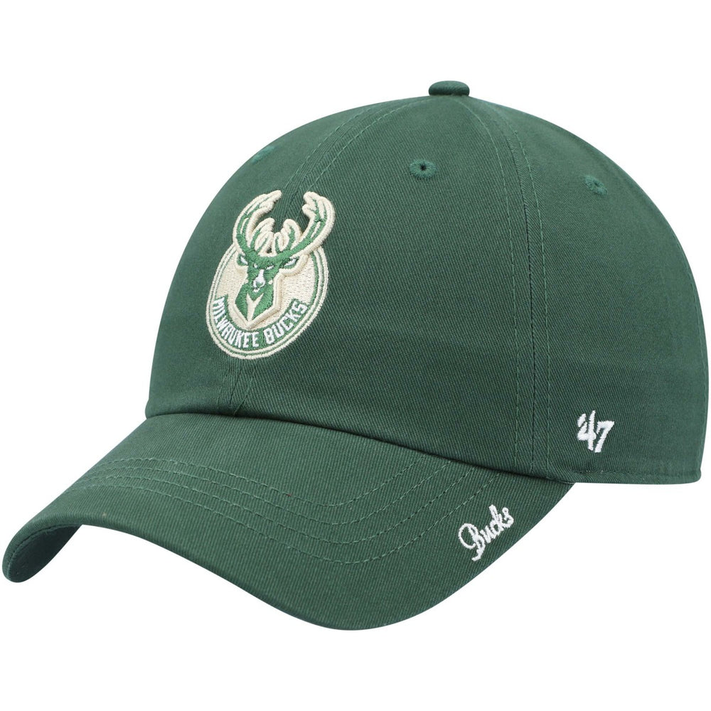 47 brand Milwaukee Bucks '47 Women's Miata Clean Up Logo Adjustable Hat Hunter Green