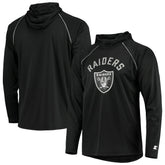 Las Vegas Raiders Starter Raglan Long Sleeve Hoodie T-Shirt - Black - NFL